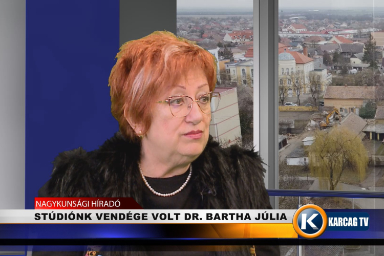  STÚDIÓNK VENDÉGE VOLT DR. BARTHA JÚLIA