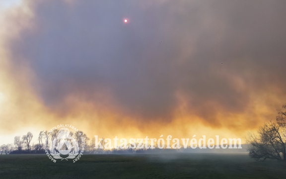  Tíz hektár égett le Fegyverneknél