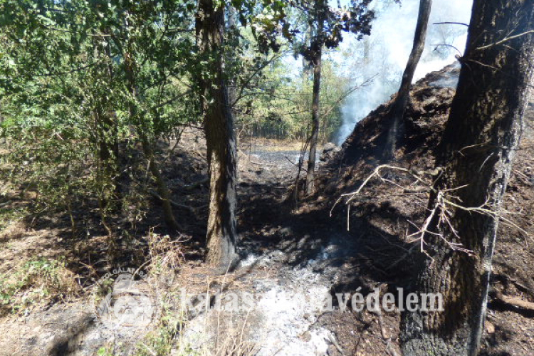  Nagy mennyiségű növényi hulladék égett Karcagnál