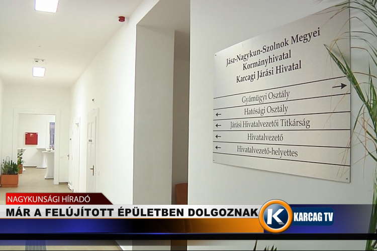 MÁR A FELÚJÍTOTT ÉPÜLETBEN DOLGOZNAK