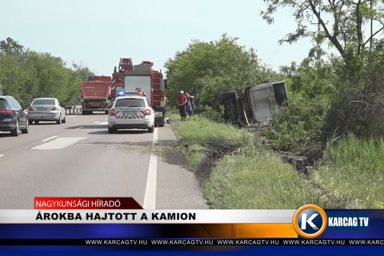ÁROKBA HAJTOTT A KAMION